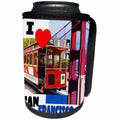 3dRose RinaPiro - I Love Quotes - I Love San Francisco. California. Golden Gate Bridge. - Can Cooler Bottle Wrap (cc_261281)