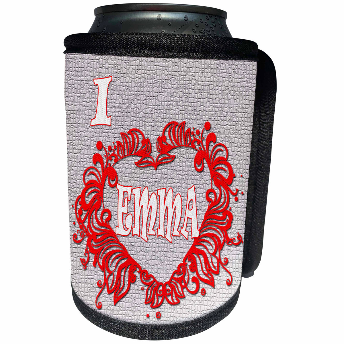 3dRose RinaPiro - Love Quotes - I Love Emma. Love is forever. - Can Cooler Bottle Wrap (cc_261289)