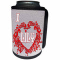 3dRose RinaPiro - Love Quotes - I Love Lily. Love is forever. - Can Cooler Bottle Wrap (cc_261299)