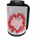 3dRose RinaPiro - Love Quotes - I Love Jasmine. Love is forever. - Can Cooler Bottle Wrap (cc_261304)