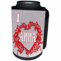 3dRose RinaPiro - Love Quotes - I Love Anna. Love is forever. - Can Cooler Bottle Wrap (cc_261309)
