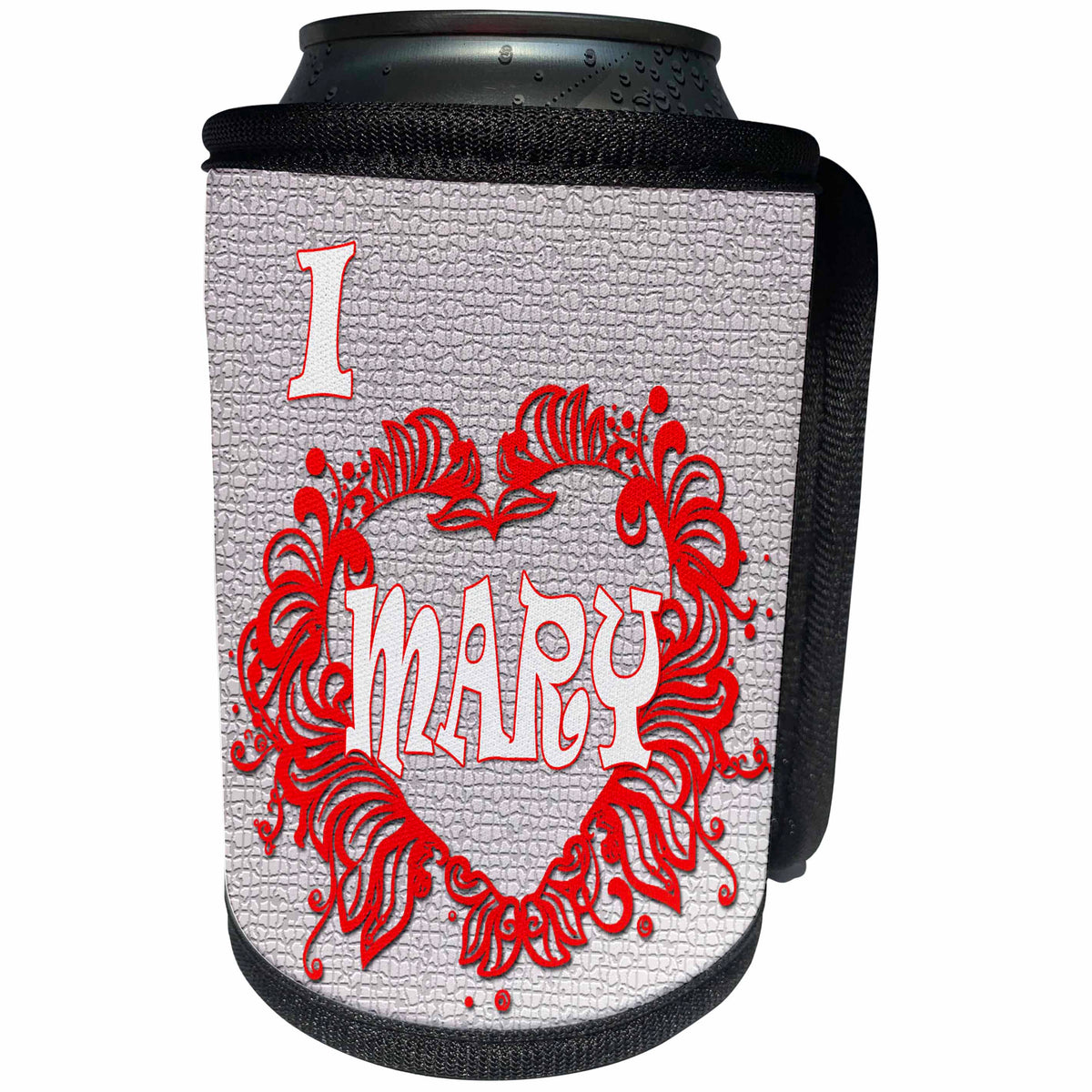 3dRose RinaPiro - Love Quotes - I Love Mary. Love is forever. - Can Cooler Bottle Wrap (cc_261310)