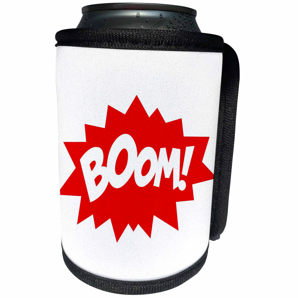 3dRose RinaPiro - Funny Quotes - Boom. Funny saying. - Can Cooler Bottle Wrap (cc_261347)