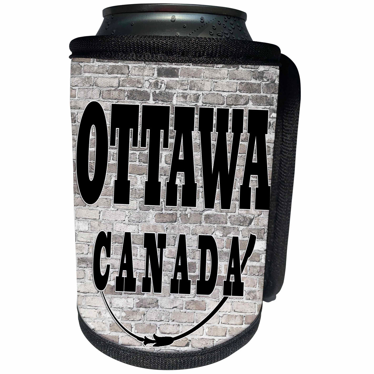 3dRose RinaPiro - Cities around the World - Ottawa. Canada. Brick wall. - Can Cooler Bottle Wrap (cc_261444)