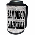 3dRose RinaPiro - Cities around the World - San Diego. California. Brick wall. - Can Cooler Bottle Wrap (cc_261445)