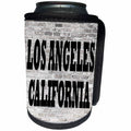 3dRose RinaPiro - Cities around the World - Los Angeles. California. Brick wall. - Can Cooler Bottle Wrap (cc_261446)