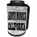 3dRose RinaPiro - Cities around the World - Santa Monica. California. Brick wall. - Can Cooler Bottle Wrap (cc_261449)