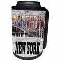 3dRose RinaPiro - Cities around the World - Brooklyn. New York. Brick wall. - Can Cooler Bottle Wrap (cc_261451)