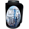 3dRose RinaPiro - Cities around the World - New York City Vibes. NYC. Fun city. USA - Can Cooler Bottle Wrap (cc_261452)