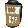 3dRose RinaPiro - Jewish Quotes - Yiddishe Kop. Smart. Clever. Funny Jewish saying. - Can Cooler Bottle Wrap (cc_261455)