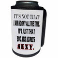 3dRose RinaPiro - Sex Quotes - Its not that I am horny all the time, its just that you always sexy. - Can Cooler Bottle Wrap (cc_261472)