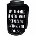 3dRose RinaPiro - Crazy Friend Quotes - Just remember if we get caught, you are deaf and I dont speak English - Can Cooler Bottle Wrap (cc_261476)
