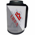 3dRose Doreen Erhardt Stars of Zodiac Collection - Libra Red and Gray Zodiac Star Sign for September and October - Can Cooler Bottle Wrap (cc_261496)