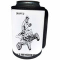 3dRose Carsten Reisinger - Illustrations - I am off to quad riding how is your weekend going fun Quote ATV - Can Cooler Bottle Wrap (cc_261503)