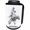 3dRose Carsten Reisinger - Illustrations - Like to get dirty Fun Quad ATV Rider Joke - Can Cooler Bottle Wrap (cc_261505)