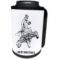 3dRose Carsten Reisinger - Illustrations - I do my own stunts ATV Rider Quad Biker Offroad Fun Quote - Can Cooler Bottle Wrap (cc_261506)