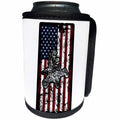 3dRose Carsten Reisinger - Illustrations - Distressed American Flag cool ATV Four Wheeler Quad Bike Off Roader - Can Cooler Bottle Wrap (cc_261508)