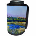 3dRose Melissa A. Torres Art Texas - Image of oil painting of Texas Landscape with Bluebonnets - Can Cooler Bottle Wrap (cc_261561)