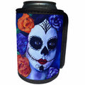 3dRose Melissa A. Torres Art Dia de Los Muertos - Image of Dia de los Muertos woman with roses - Can Cooler Bottle Wrap (cc_261563)