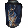 3dRose Melissa A. Torres Dogs - Image of a German Shepherd Dog on black background - Can Cooler Bottle Wrap (cc_261564)