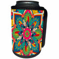 3dRose Janna Salak Designs Prints and Patterns - Mandala Design Jewel Colors - Can Cooler Bottle Wrap (cc_261568)