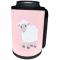 3dRose Janna Salak Designs Kids Stuff - Little Lamb Soft Pink - Can Cooler Bottle Wrap (cc_261569)