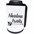 3dRose Janna Salak Designs Inspirational Art - Adventure Awaits - Can Cooler Bottle Wrap (cc_261573)