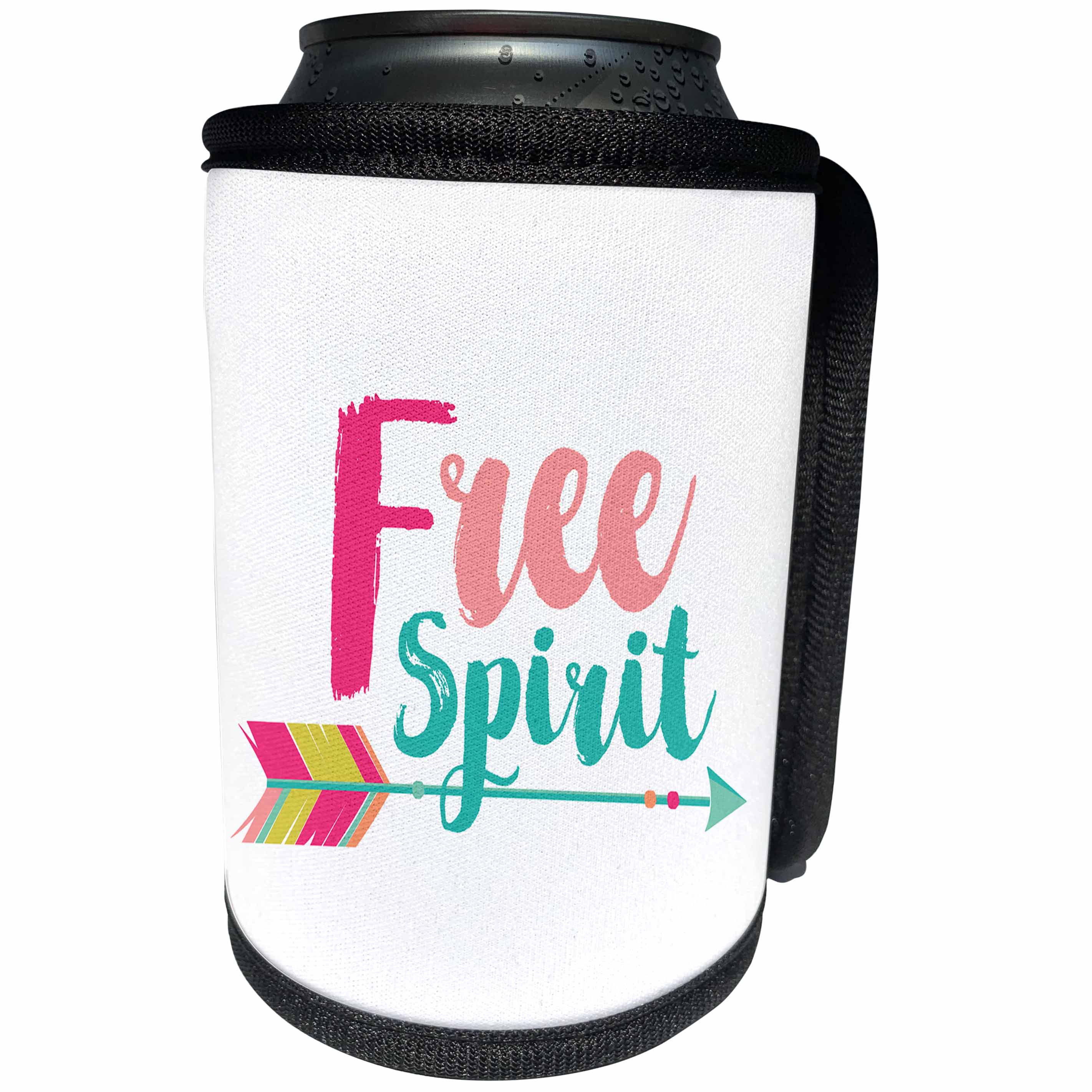 3dRose Janna Salak Designs Inspirational Art - Free Spirit - Can Cooler Bottle Wrap (cc_261574)