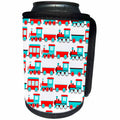 3dRose Janna Salak Designs Kids Stuff - Blue and Red Train Pattern - Can Cooler Bottle Wrap (cc_261577)