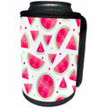 3dRose Janna Salak Designs Food and Drink - Watercolor Watermelon Pattern - Can Cooler Bottle Wrap (cc_261578)