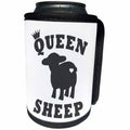 3dRose Janna Salak Designs Text Art - Queen Sheep - Can Cooler Bottle Wrap (cc_261613)
