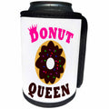 3dRose Janna Salak Designs Text Art - Donut Queen - Can Cooler Bottle Wrap (cc_261626)