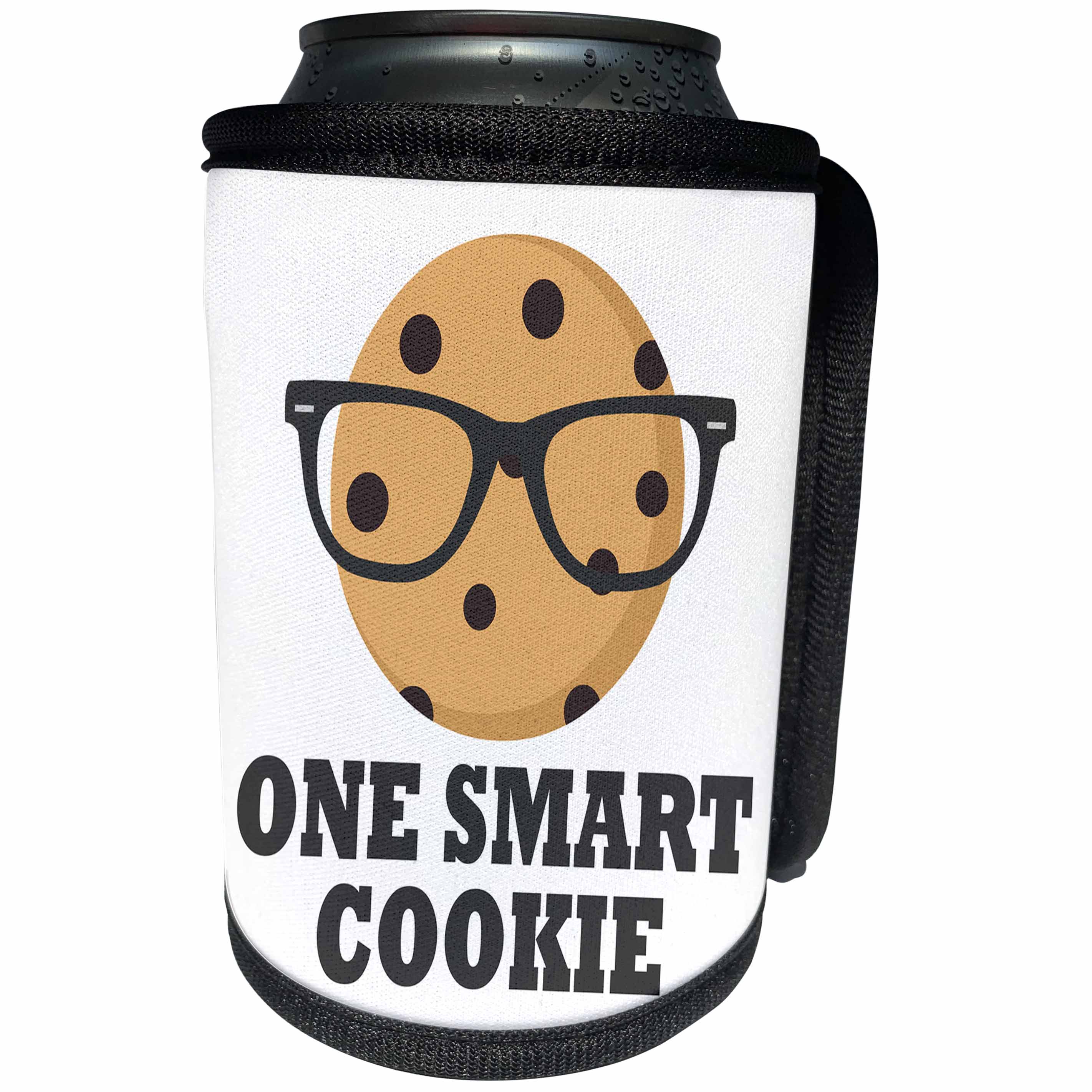 3dRose Janna Salak Designs Text Art - One Smart Cookie - Can Cooler Bottle Wrap (cc_261638)