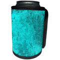 3dRose Patricia Sanders Creations - Turquoise Peacock Art - Can Cooler Bottle Wrap (cc_26164)