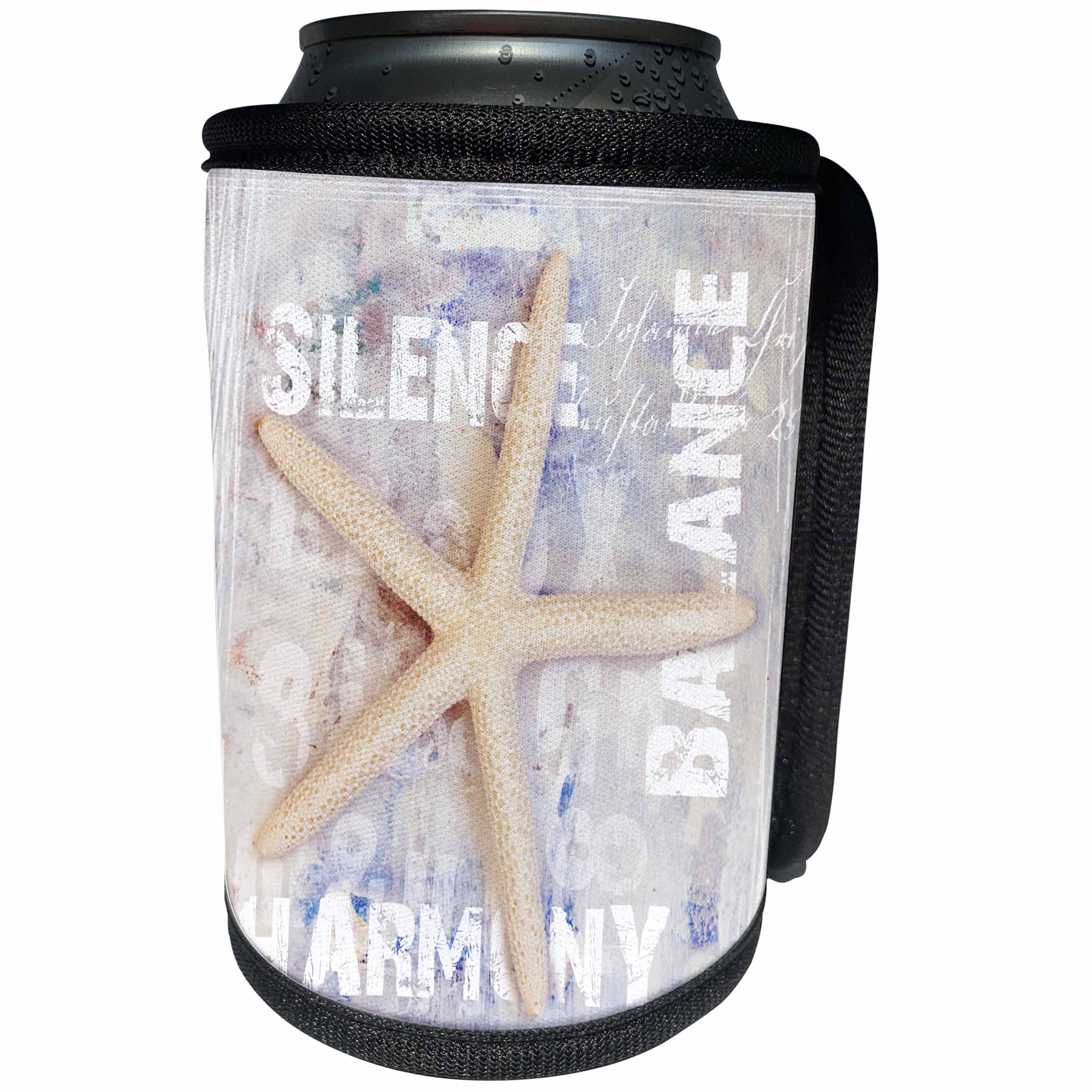 3dRose Andrea Haase Illustration Nautical - Nautical style painting pastel colors starfish - Can Cooler Bottle Wrap (cc_261647)