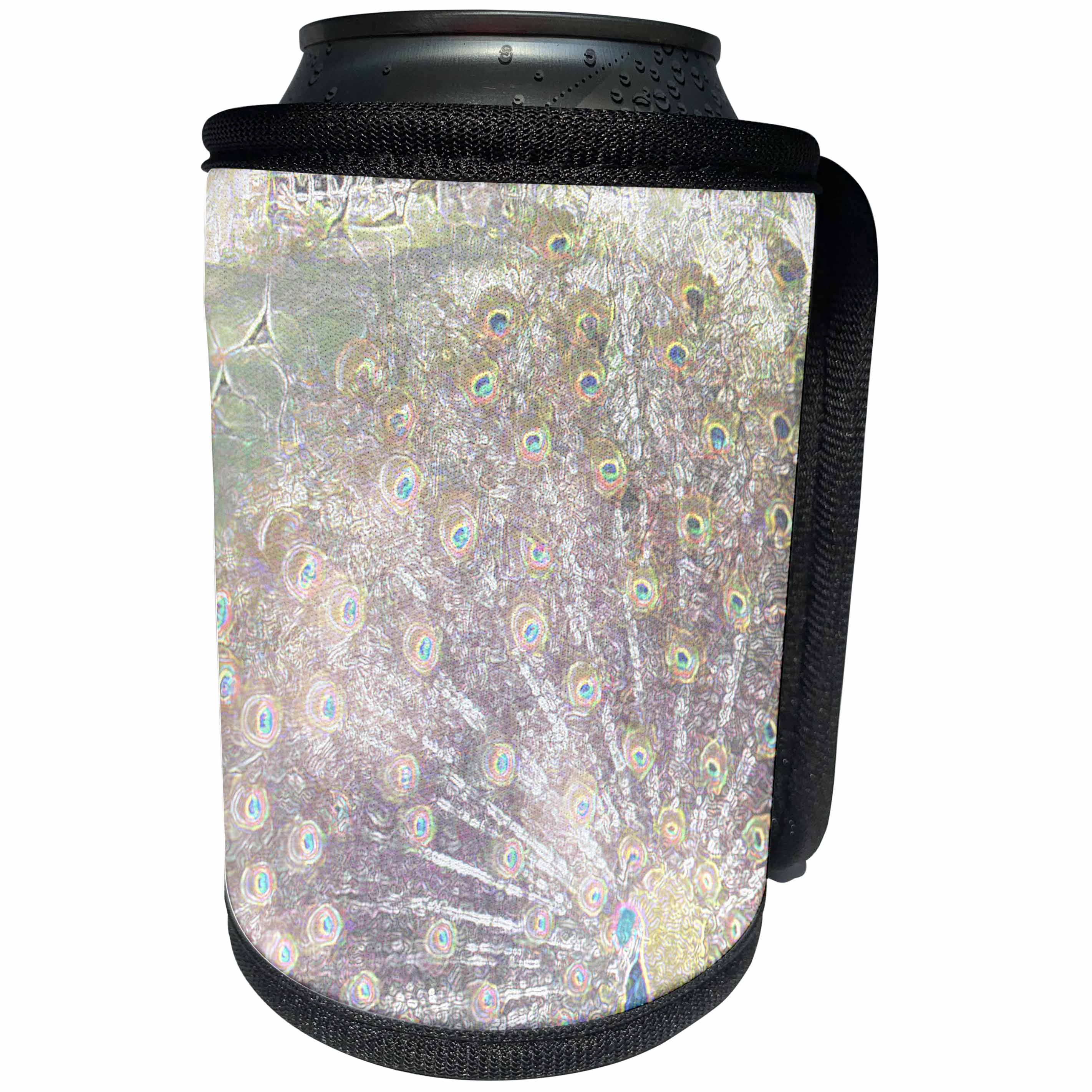 3dRose Patricia Sanders Creations - Peacock Art - Can Cooler Bottle Wrap (cc_26165)