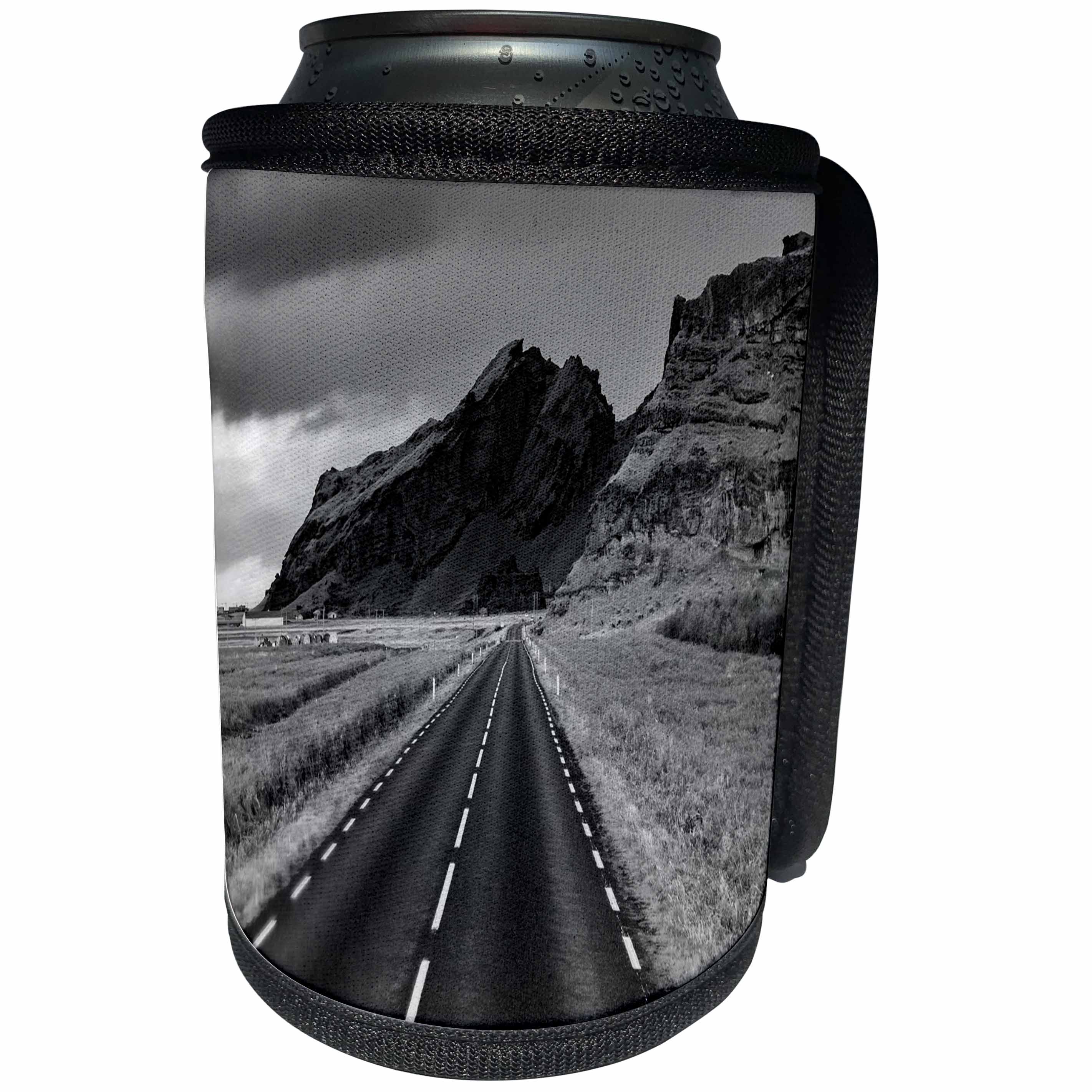 3dRose Roni Chastain Photography - On the road in Iceland - Can Cooler Bottle Wrap (cc_261655)