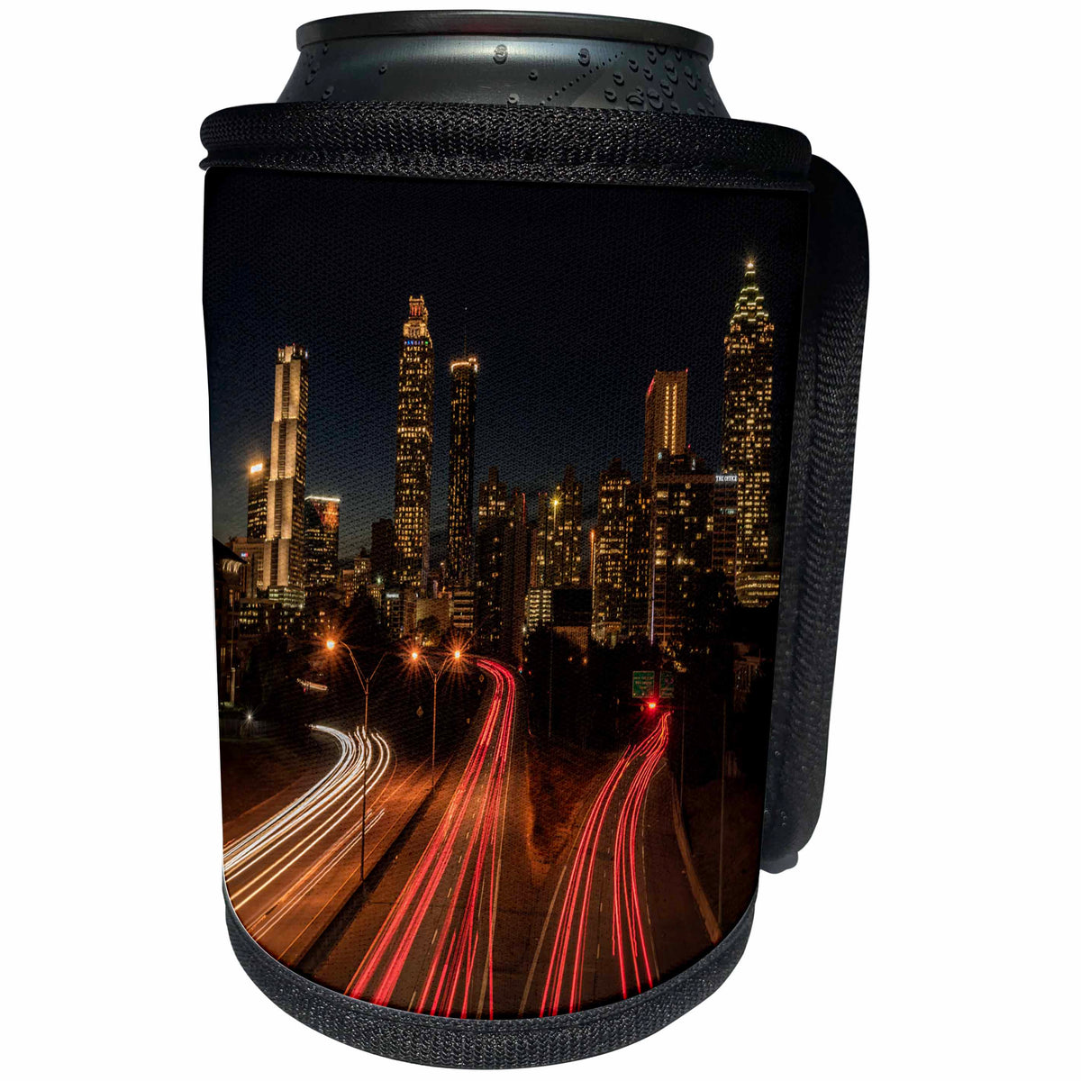 3dRose Roni Chastain Photography - Atlanta Skyline - Can Cooler Bottle Wrap (cc_261674)