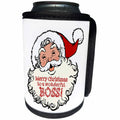 3dRose Russ Billington Christmas Designs - Merry Christmas to A Wonderful Boss- Funny Laughing Santa Design - Can Cooler Bottle Wrap (cc_261766)