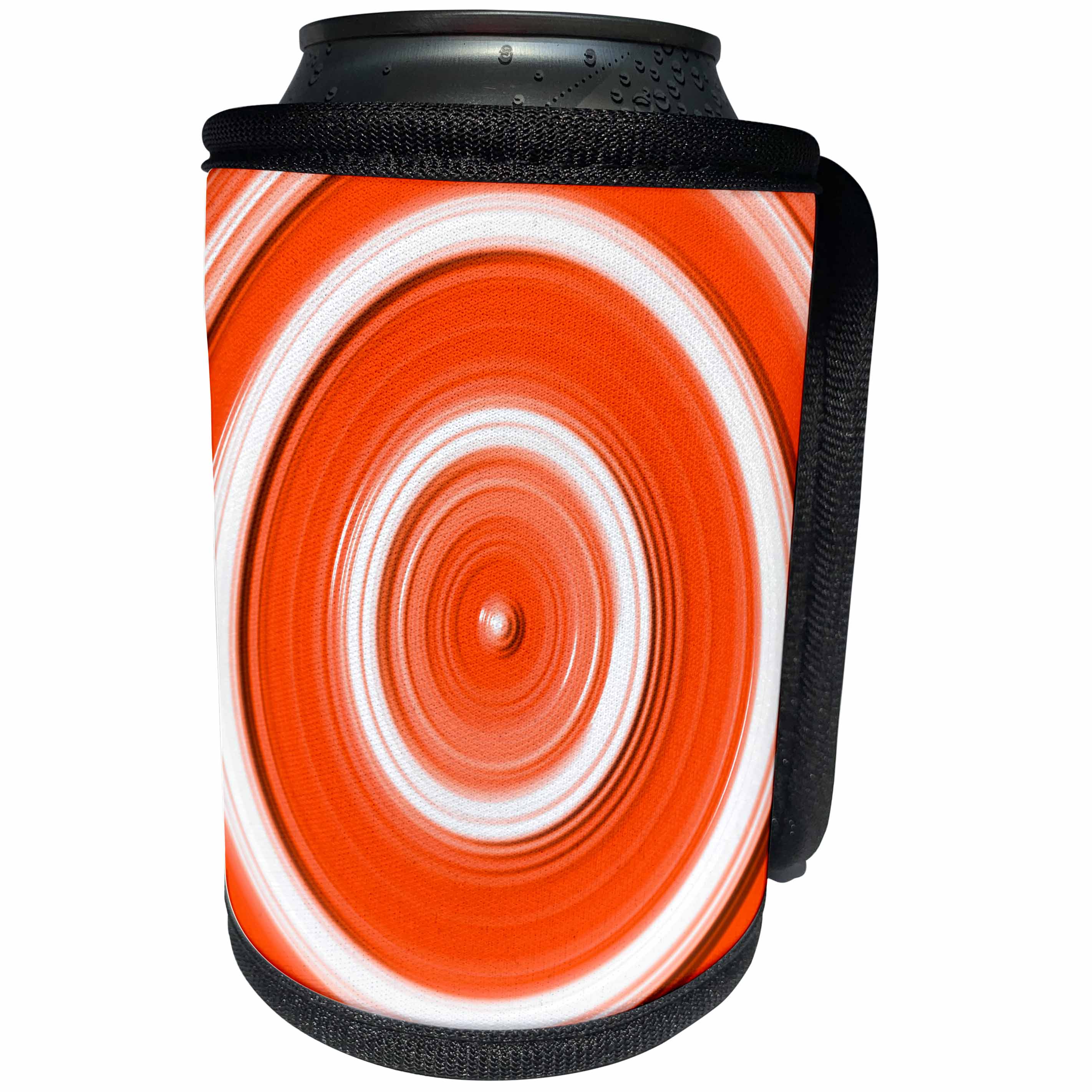 3dRose Russ Billington Designs - Potters Wheel- Orange and White Spinning Clay on Potters Wheel - Can Cooler Bottle Wrap (cc_261799)