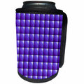 3dRose Russ Billington Patterns - Large Mosaic Tiles Pattern in Purple - Can Cooler Bottle Wrap (cc_261920)