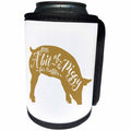 3dRose Russ Billington Designs- A Little Bit of a Piggy - A Little Bit of a Piggy for Truffles- Funny Piggy Design in Brown - Can Cooler Bottle Wrap (cc_261952)