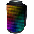 3dRose Russ Billington Patterns - Colorful Mini Mosaic Tiles in Purple Yellow and Green- Not Real Tiles - Can Cooler Bottle Wrap (cc_261975)