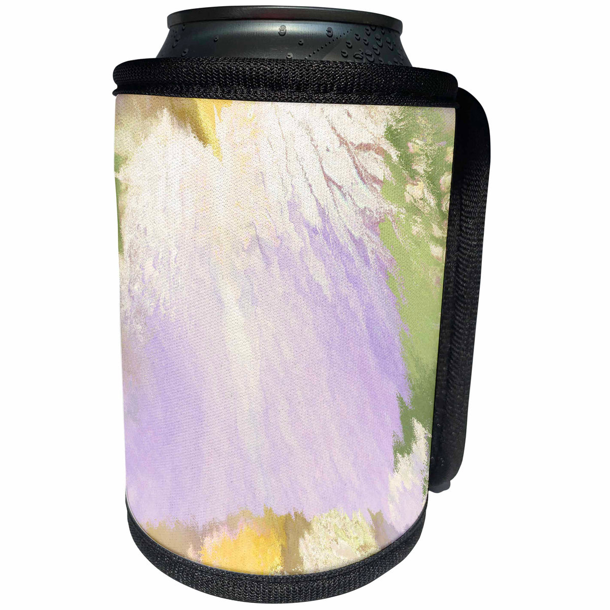 3dRose Patricia Sanders Creations - Lavender Iris Floral Art - Can Cooler Bottle Wrap (cc_26204)