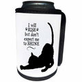 3dRose Russ Billington Designs - Rise and Shine- Funny Cat Design in Black and White - Can Cooler Bottle Wrap (cc_262062)