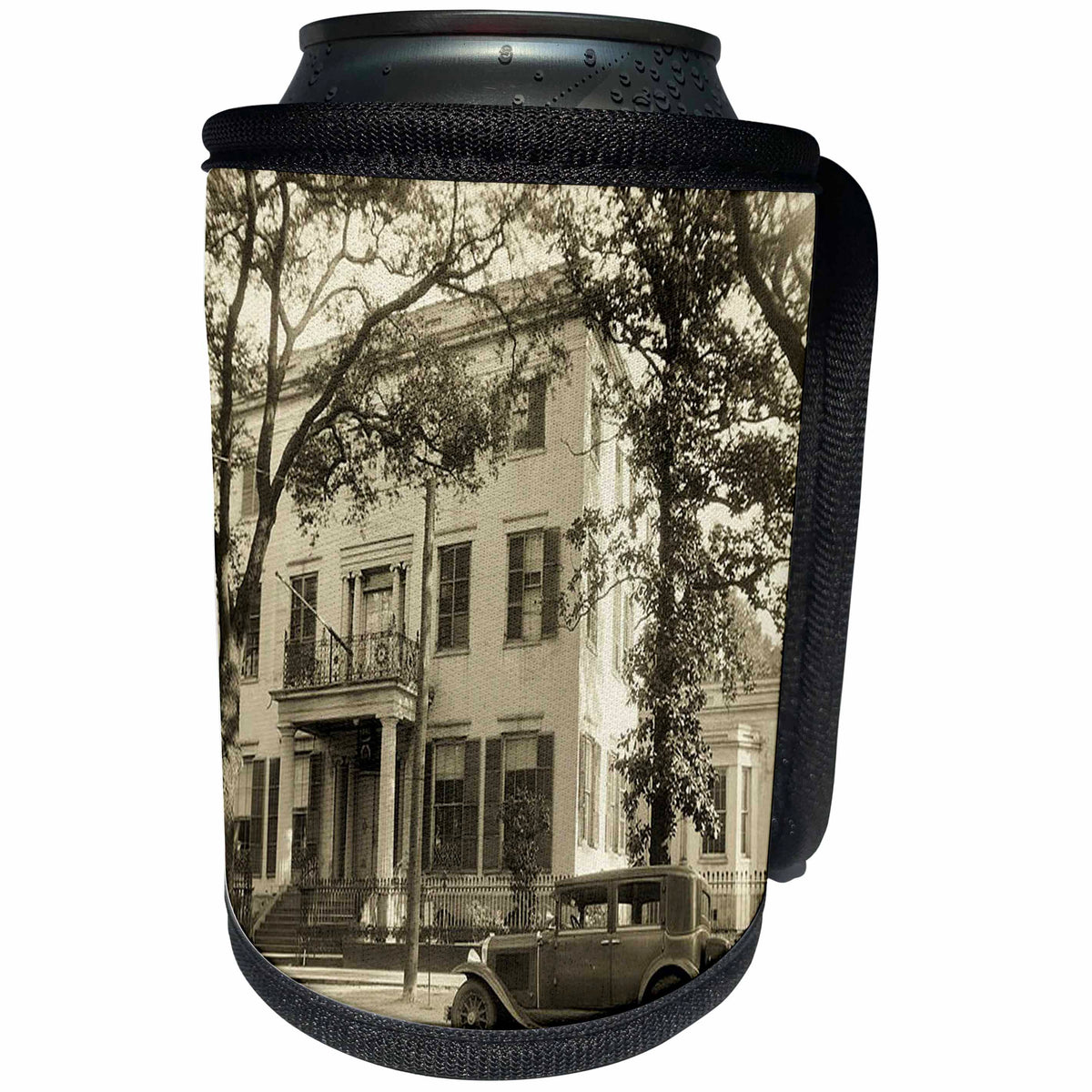 3dRose Sandy Mertens Alabama - Vintage Emanuel House Mobile - Can Cooler Bottle Wrap (cc_26221)