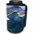 3dRose Sandy Mertens Alabama - Perdido Bay at Orange Beach Fisheye View - Can Cooler Bottle Wrap (cc_26225)