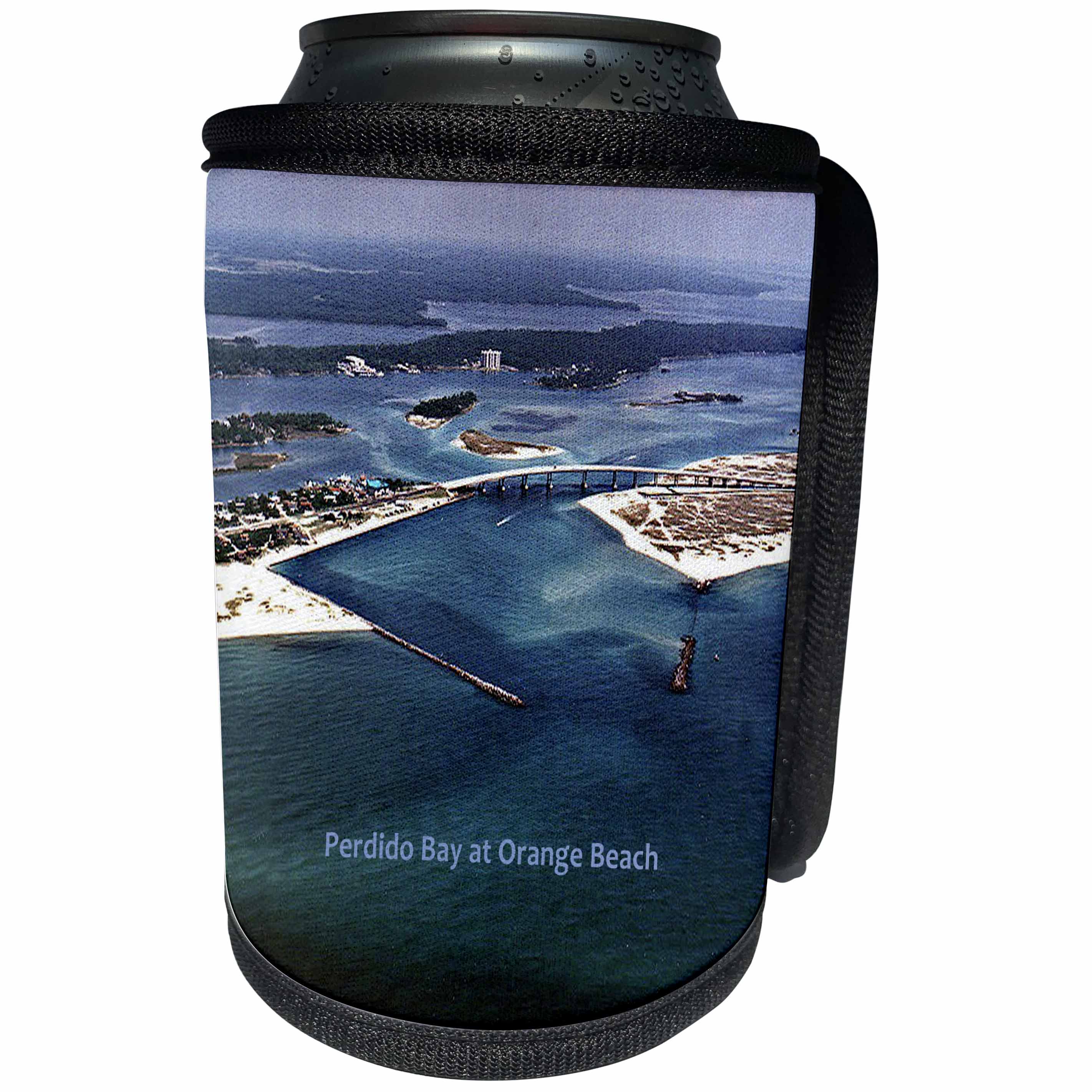 3dRose Sandy Mertens Alabama - Perdido Bay at Orange Beach - Can Cooler Bottle Wrap (cc_26226)