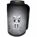 3dRose Heike Köhnen Design Mandala - Cute little owl mandala design - Can Cooler Bottle Wrap (cc_262356)