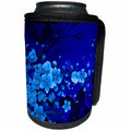 3dRose Heike Köhnen Design Nature Flowers - Cherry blossom in blue colors - Can Cooler Bottle Wrap (cc_262361)
